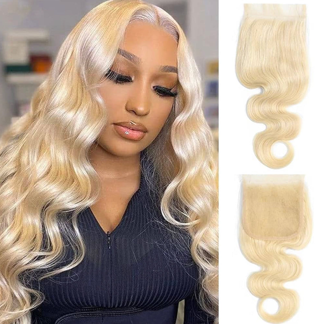 613 blonde lace frontal & lace closure