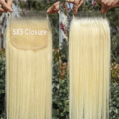 613 blonde lace frontal & lace closure