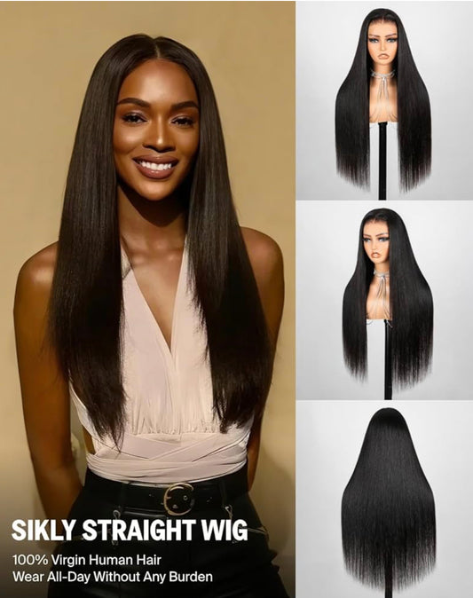 Glueless HD lace wig natural color