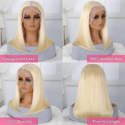 13*4 Transparent Lace Frontal Wig Blonde Color