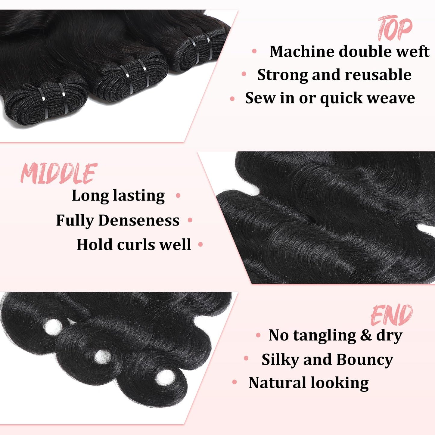 12A Virgin human hair natural color bundles straight/body wave/burmese curly