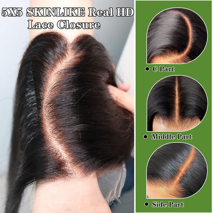 5X5 HD Lace Closure 100% Human Hair