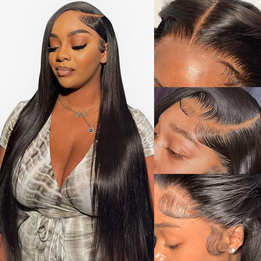12A 13*4 HD Lace Frontal Glueless Wig 250% Density Natural Color 100% human hair