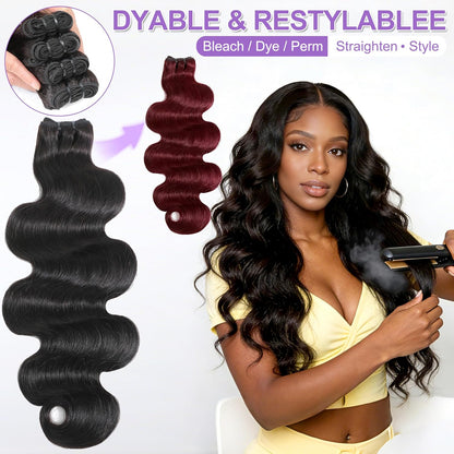 16A Raw Hair Bundles  Natural Color