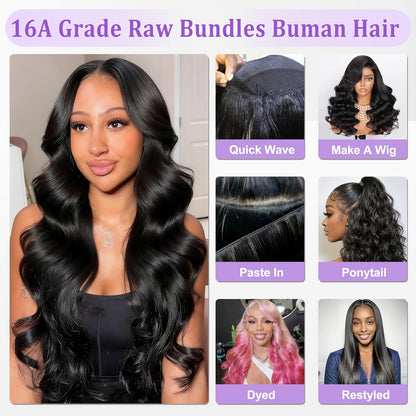 16A Raw Hair Bundles  Natural Color
