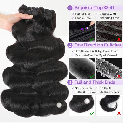 16A Raw Hair Bundles  Natural Color