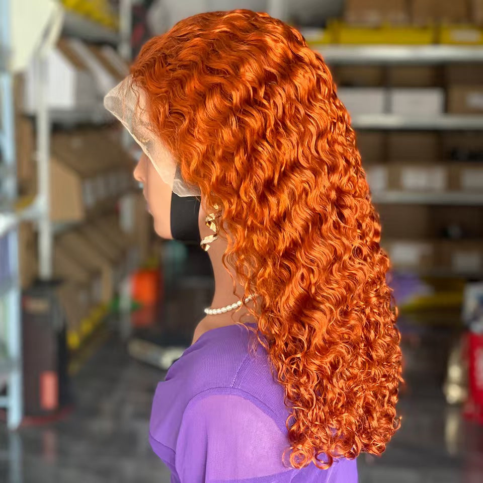 18 inch 13*4 Double Drawn 200 density water wave wig