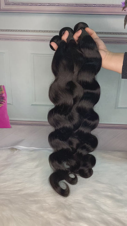 Virgin hair natural color bundles